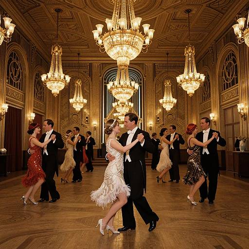 1931 Elegant Art Deco Ballroom Scene