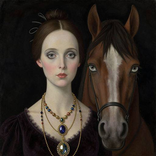 Surreal Woman and Horse Creature