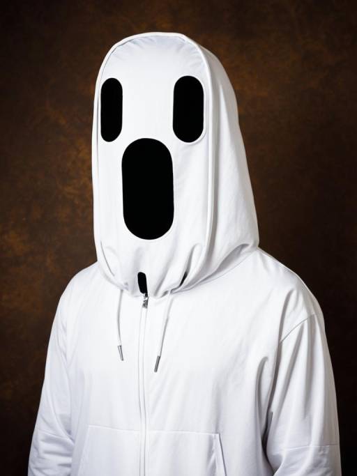 Realistic Man in Napstablook Cosplay