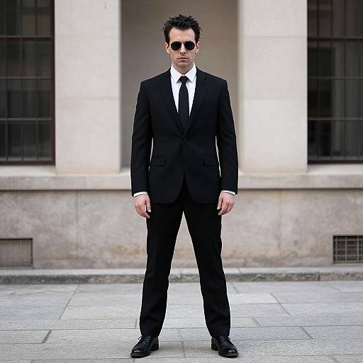 Villain in Black Suit Costume