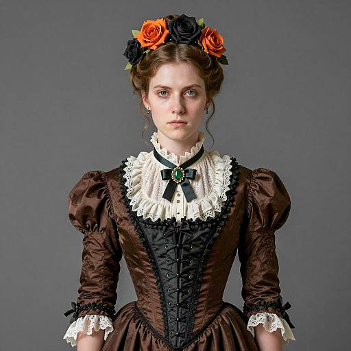 Victorian Era Woman Portrait in Detail