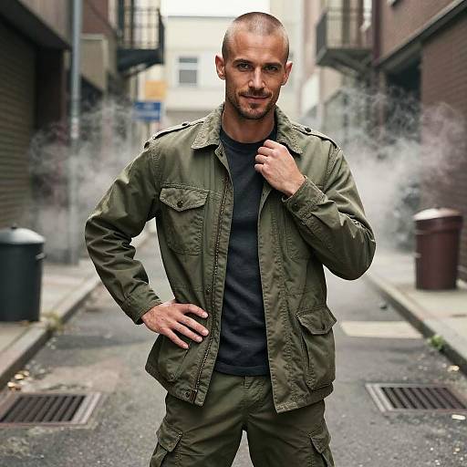 Cinematic Rugged Urban Man Portrait