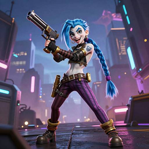 Cinematic Full-Body Shot of Jinxlol