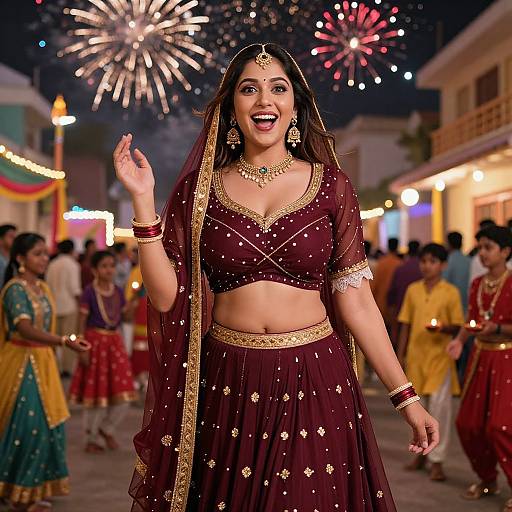 Festive Diwali Parade Celebration