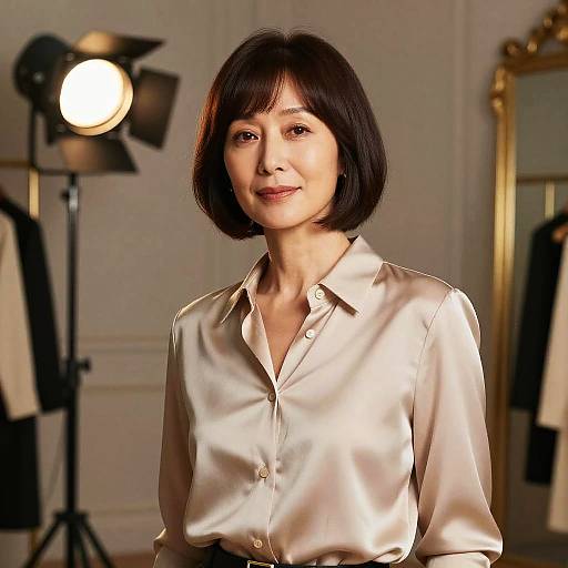 Elegant Bob Cut on Stylish Woman