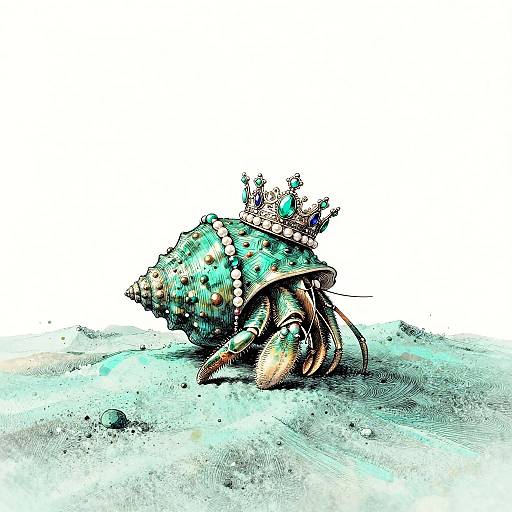 Hermit Crab with Emerald Shell