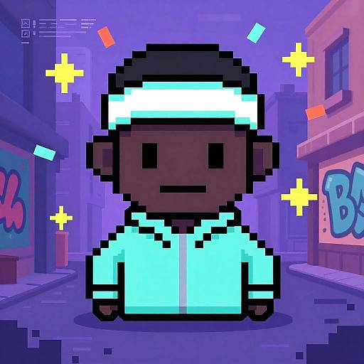 Pixel Art Street Dancer Portrait