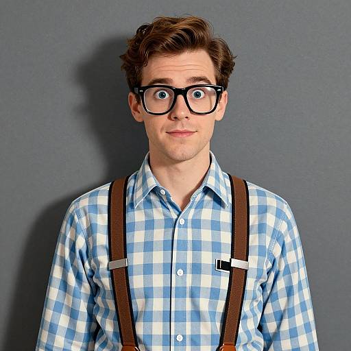 80s Nerd Costume Stylized Portrait