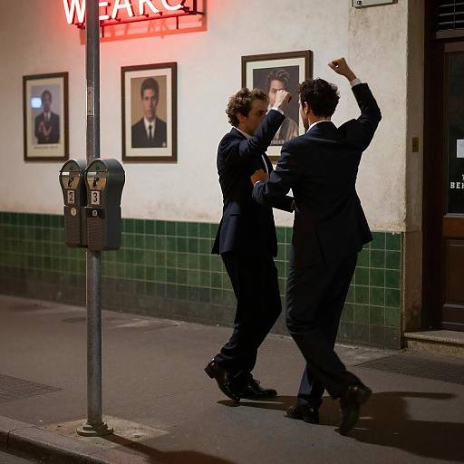 Urban Dance: Neon Lights and Shadows