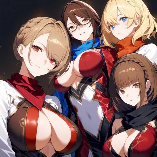 Three Girls with Braids and Glasses