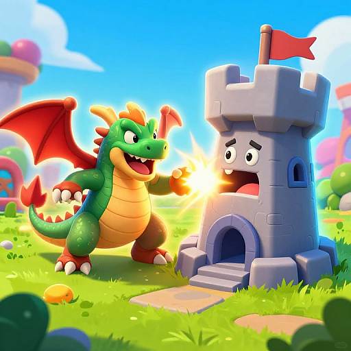 Clash Royale Dragon-Tower Body Swap