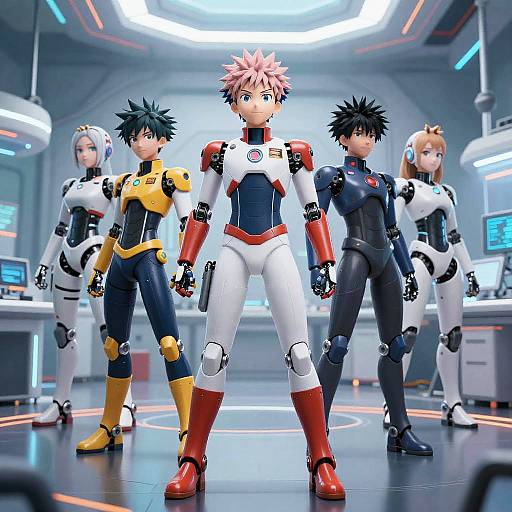 Futuristic Anime AI Lab Concept