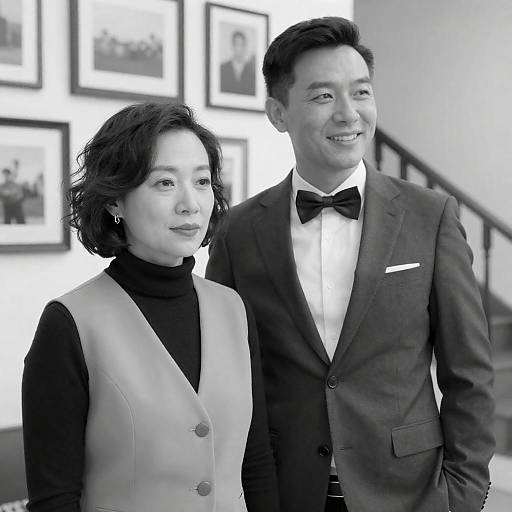 Elegant Indoor Portrait of Couple