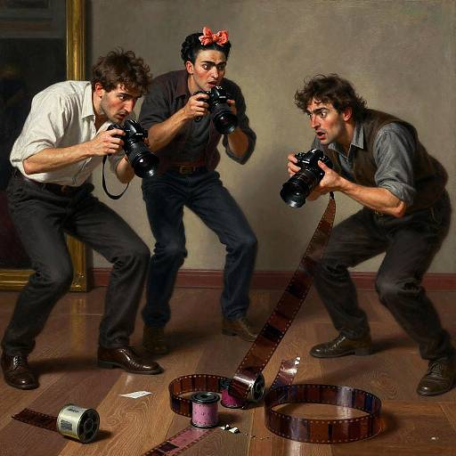 Terrified Photographer Drops Film Reels