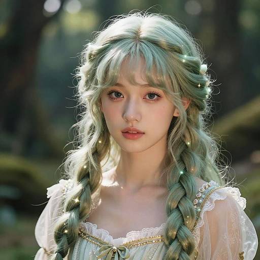 Whimsical Fairy-Tale Bangs Portrait