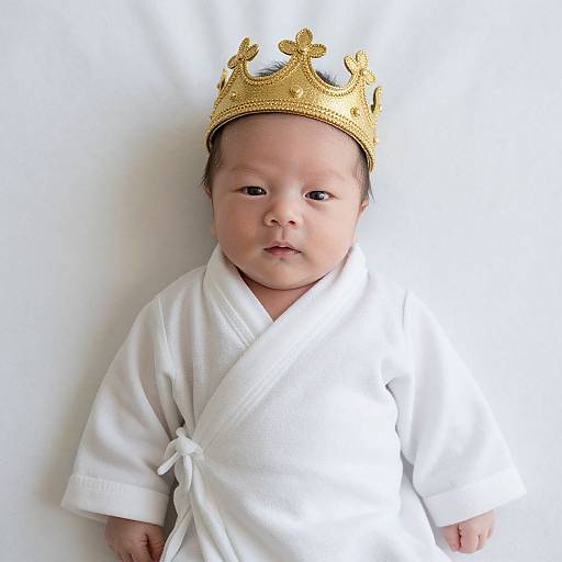 Realistic Newborn King Portrait