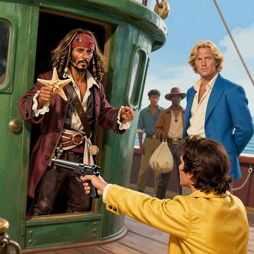 High Wind in Jamaica Movie Poster Illustration