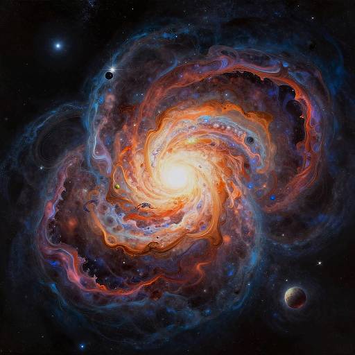 Dynamic Cosmic Abstract Digital Paintings