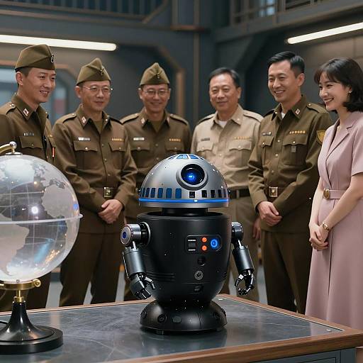 Gathering Around the Mysterious Droid