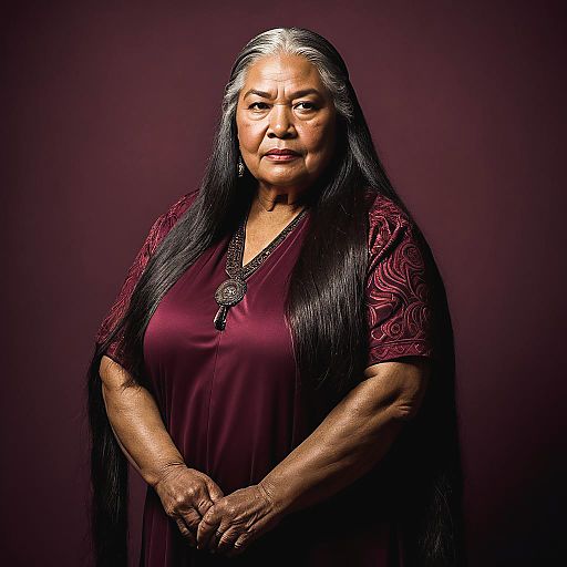 Elegant Portrait of a Maori Elder Elegant Portrait of a Maori Elder