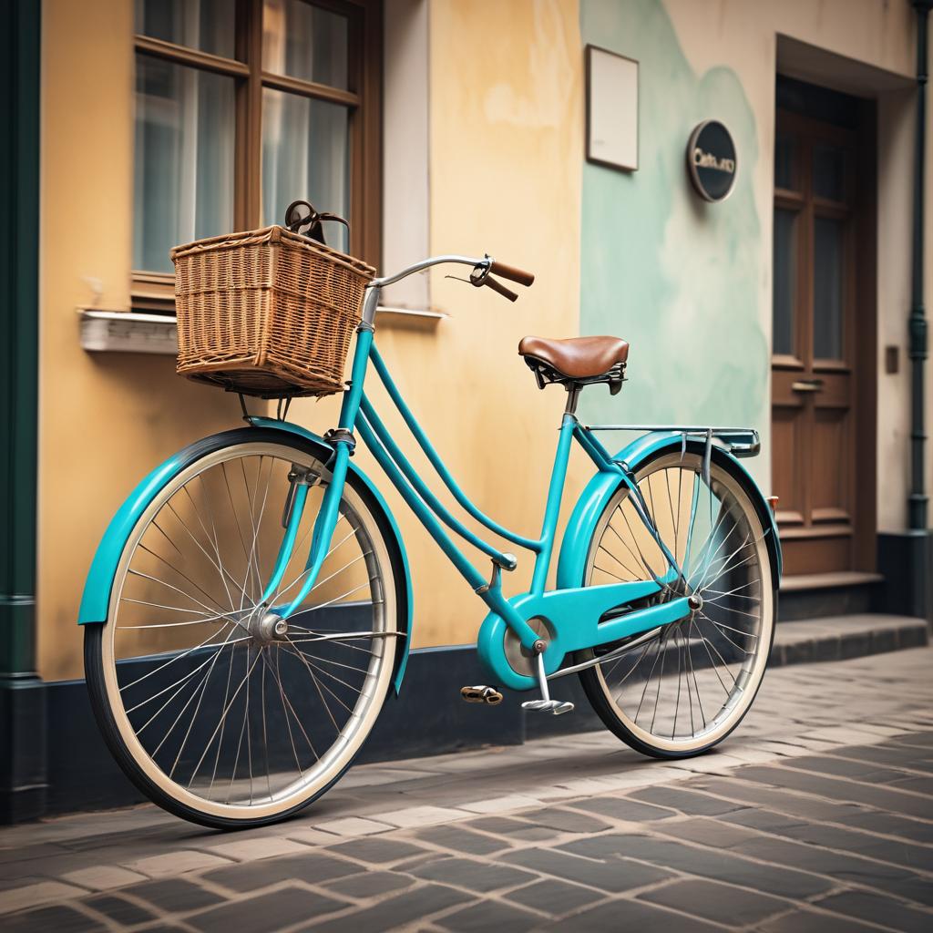 Vintage Bicycle in Urban Impressionism