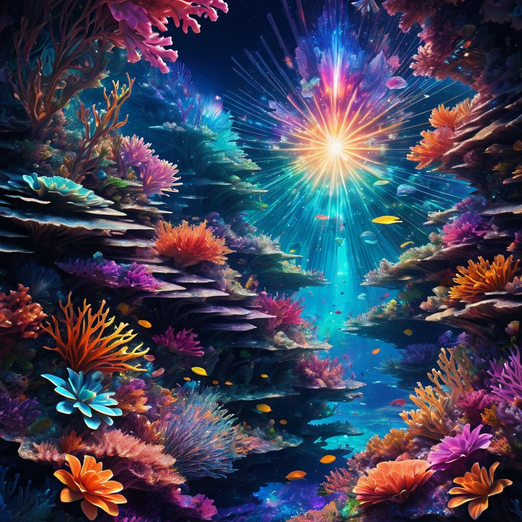 Psychedelic Coral Reef Fantasy Art