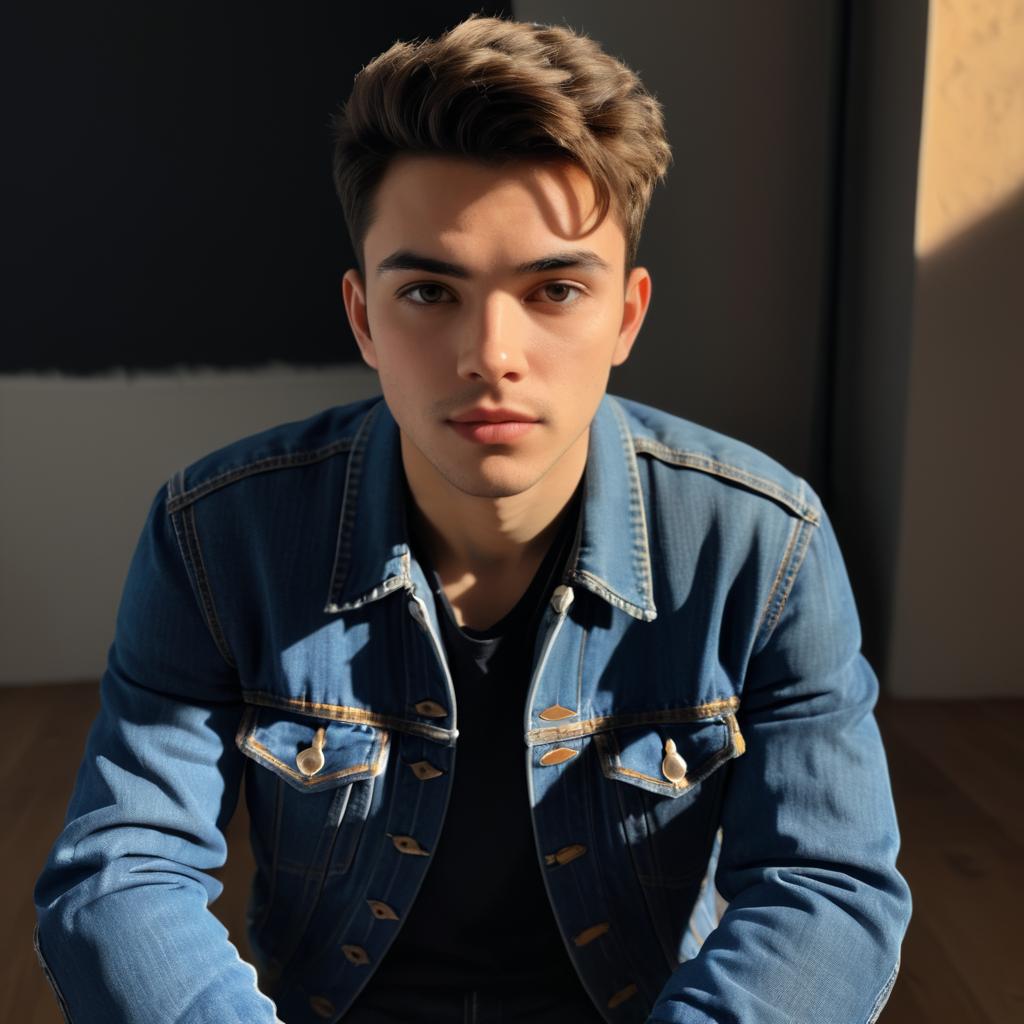 Dramatic Youthful Portrait in Denim