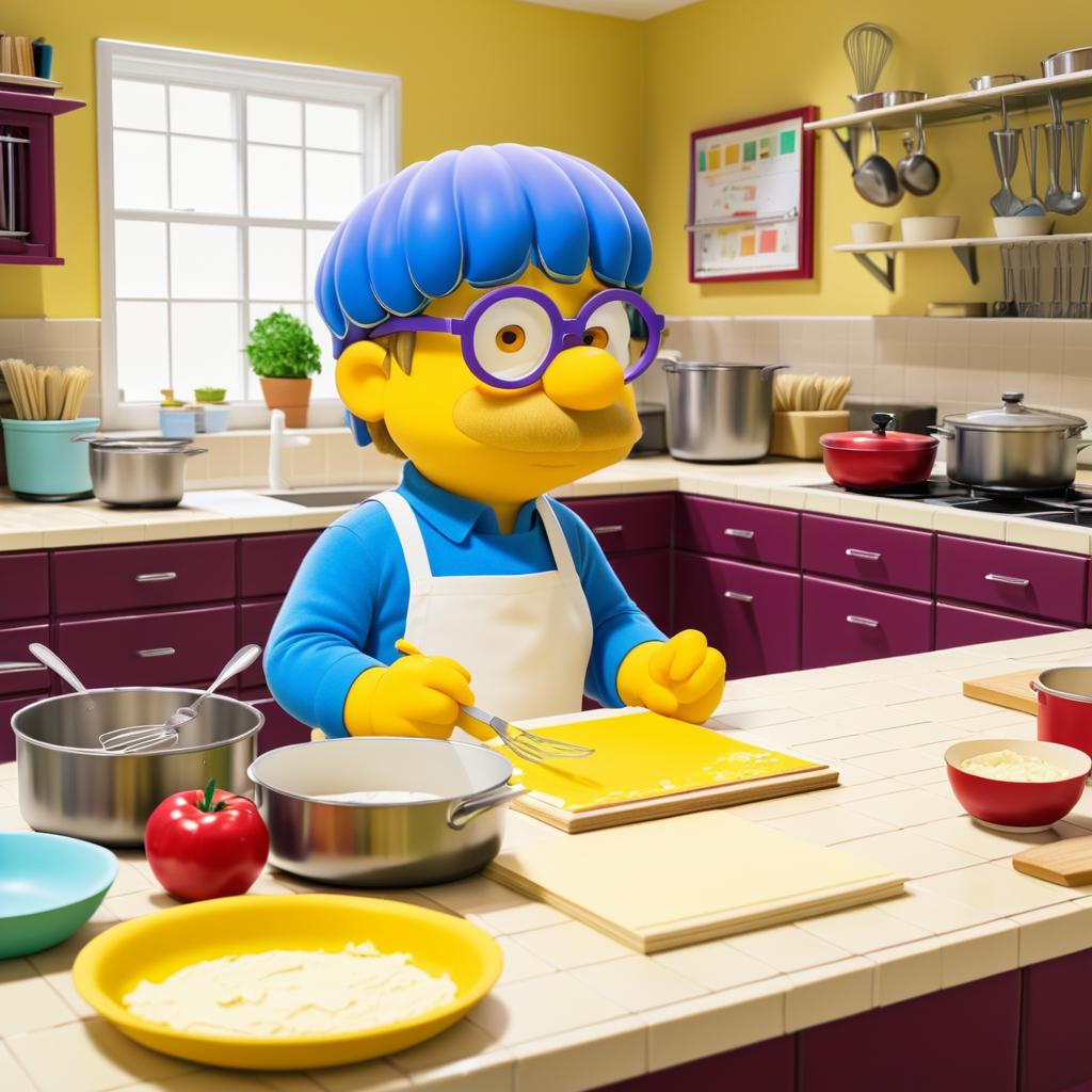 Ralph Wiggum's Hilarious Cooking Class Struggle