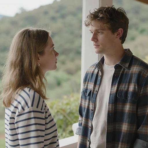 Casual Portrait Under White Column