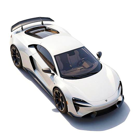 Futuristic Sleek White Car Illustration