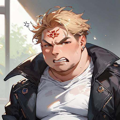 Kosugigonzou Angry Fat Man Portrait