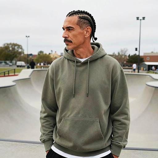Half Braids on Middle-Aged Man