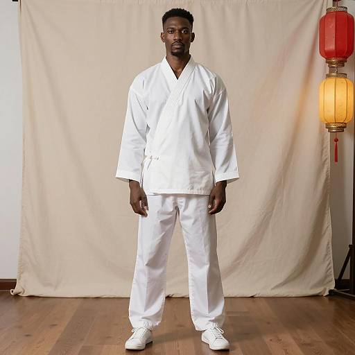 Man in White Martial Arts Uniform