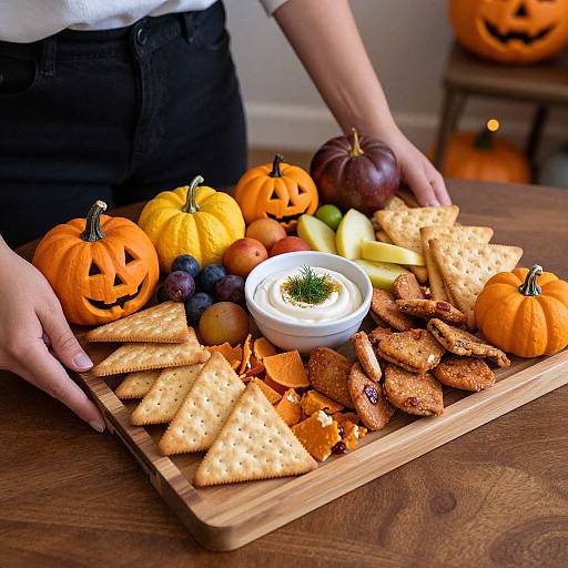 Vibrant Halloween Snack Board Display