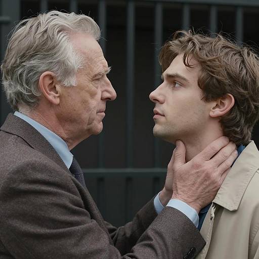 Intense face-off between two men