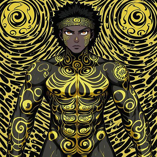 Illustration of Angra mainyu (fate), fate (series) in the style of Kodamari