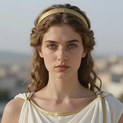 Ancient Greek Style Woman Portrait