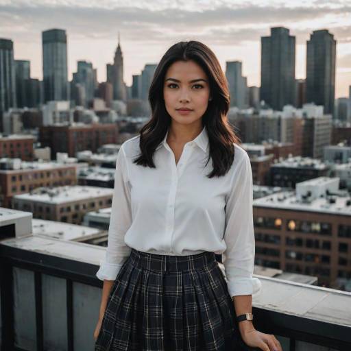 Urban Rooftop Portrait with Studio Lighting