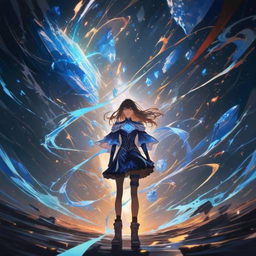 Celestial Guardian Amidst Arcane Relics