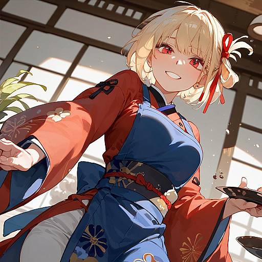 Chisato Nishikigi Anime Waitress Pose