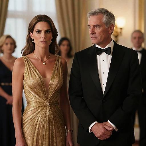 Elegant Couple in Formal Setting