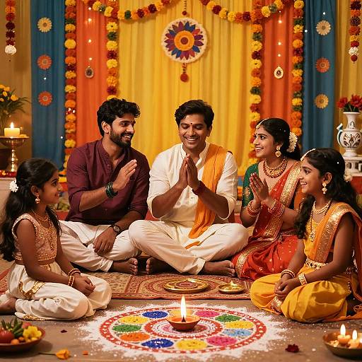 Vibrant Pandey Family Festival Gathering