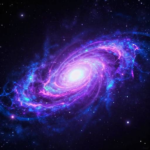 Vibrant Neon Galaxy Cosmic Dance