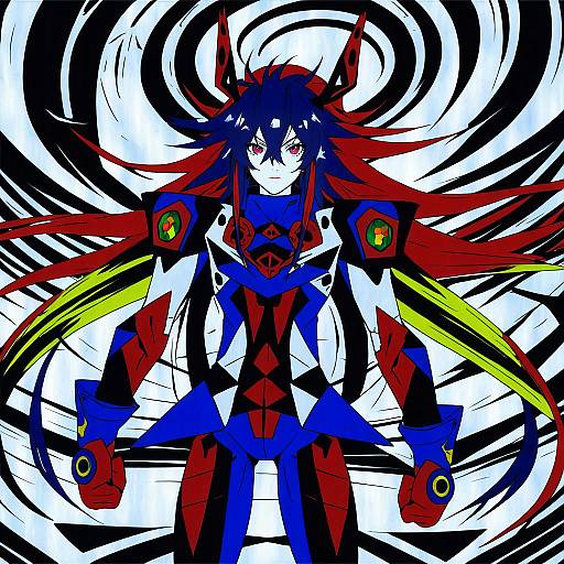 Illustration of Antispiral nia, tengen toppa gurren lagann in the style of Scottie (phantom2)