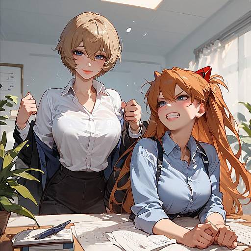 Anime Office Ladies Arguing