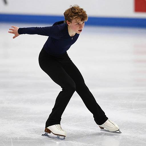 Realistic Close-Up of Figure Skater