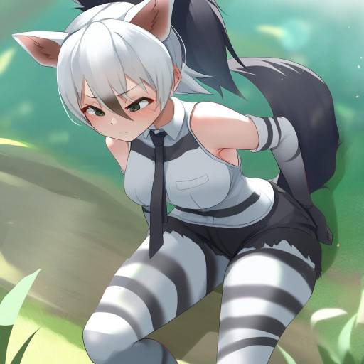 Illustration of Aardwolf (kemono friends), kemono friends in the style of Monobe yuri