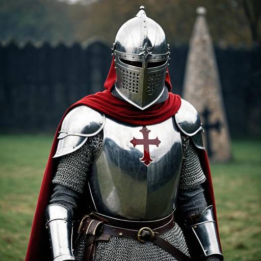Medieval Crusader in Armor Portrait