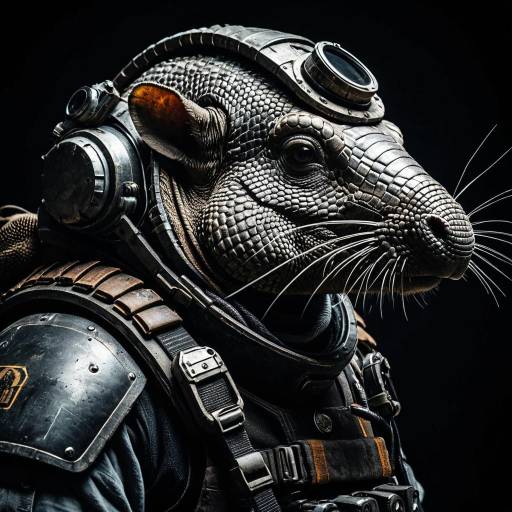 Hyperrealistic Ironclad Armadillo Engineer Portrait