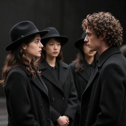 Mysterious Encounter in Dim Lighting